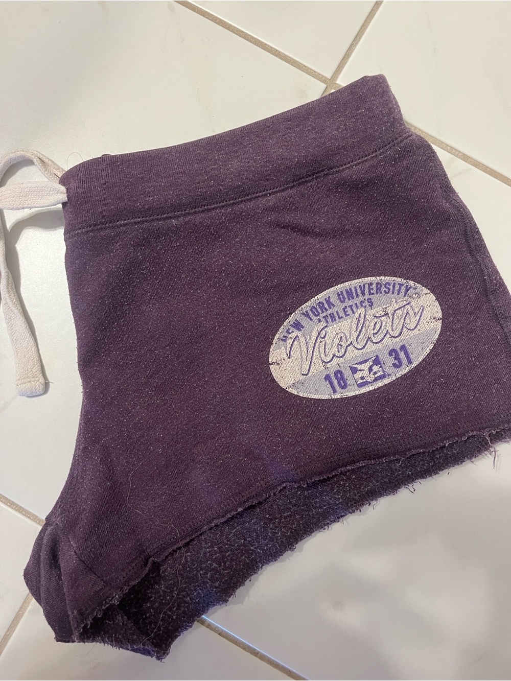 New York University Violets Athletic Women's Purple Shorts